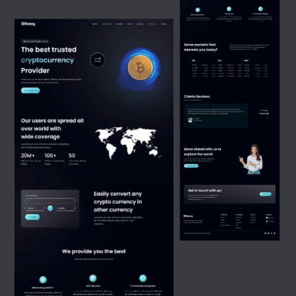 Biteezy - Crypto Landing Page